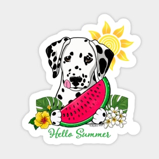 Dalmatian Hello Summer Sticker